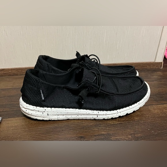 Women’s black glitter hey dude size 9 - Picture 1 of 5
